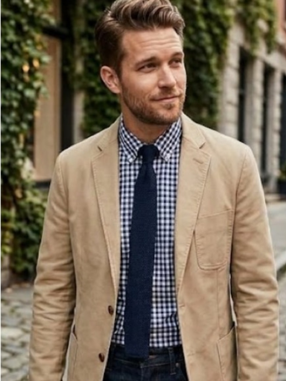 RARE NWOT Lands' End Canvas 1963 Khaki Cotton Twill Blazer Sport Coat | 42R